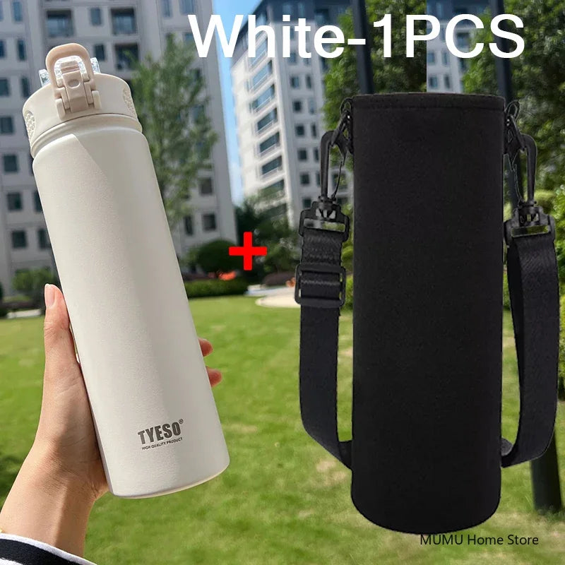 Tyeso 600/750ML Stainless Steel Thermo Bottle Car Thermal Cup Sports Water Bottles Keep Cold and Hot Vacuum Flasks Insulated Cup
