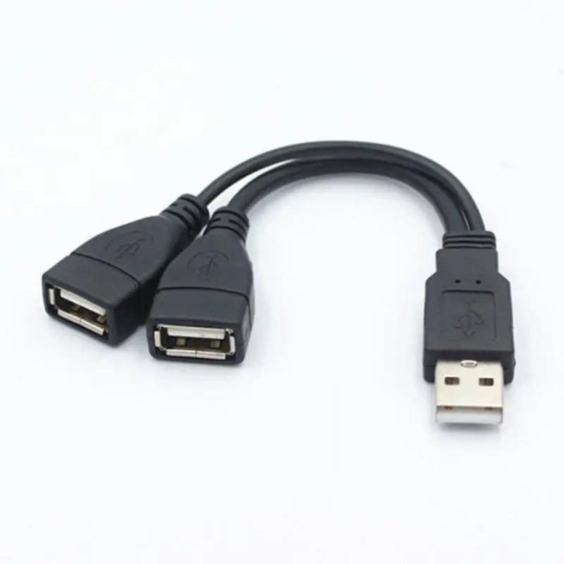2.0 A 1 male to 2 Dual USB Female Data Hub Power Adapter Y Splitter USB Charging Power Cable Cord Extension Cable