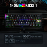CIDOO QK61 V2 VIA-Programmable 60% Gasket Mount Wired/2.4GHz Wireless/Bluetooth Compact Keyboard with South-Facing LEDs