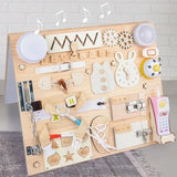 1 piece DIY Montessori Busy Board for Children's Handmade Early Education Toys Life Skills Training DIY Wooden Business Board