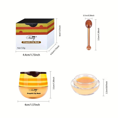 Paquete de 2 bálsamos labiales de abeja, exfoliantes, hidratantes, previenen la sequedad y las grietas, mascarilla labial para dormir y reduce las líneas de expresión. 