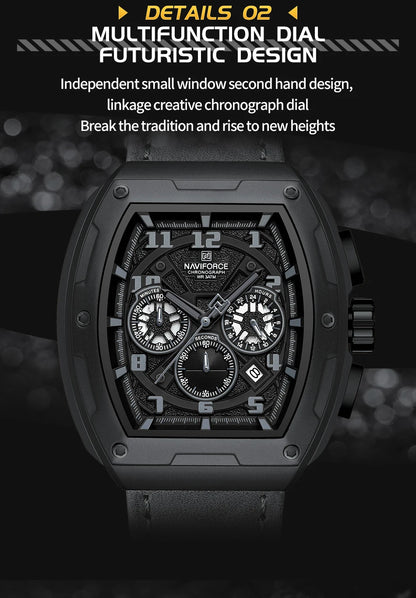 NAVIFORCE Luxury Brand Men Sports Watch Quartz 24 Hours Chronograph Waterproof Male Wristwatches Date Display Clock Reloj Hombre