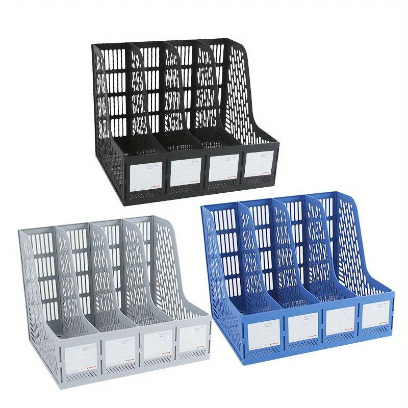 1 pcs, thickened file rack, file frame, quadruple file seat, simple data basket, shelf, file basket, office use, student use