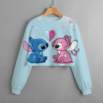Suéter con capucha corta informal para niñas, ropa clásica de Disney para primavera y otoño, con estampado para niñas, cómodo y bonito.
