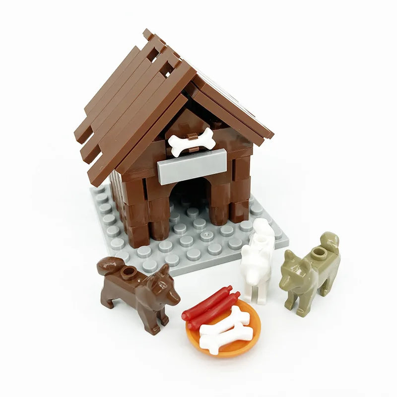New Animal Chihuahua Parts MOC Building Blocks Farm Ranch City Zoo Family Pet Dog Bricks Toys Compatible With LEGO