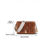 CH Autumn and Winter Solid Color Crossbody Bag Letter Printing High Quality Women's Fashion Elegance 2025 Classic Women's Bag