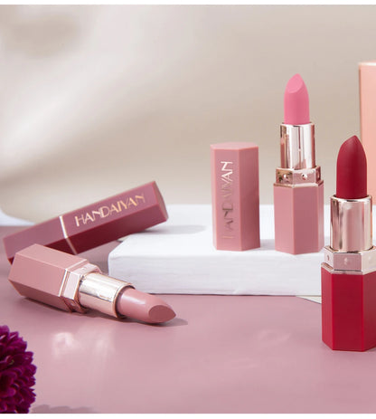 Lápiz labial mate de alta pigmentación HANDAIYAN, terciopelo, resistente al agua, maquillaje de larga duración, cosméticos para labios