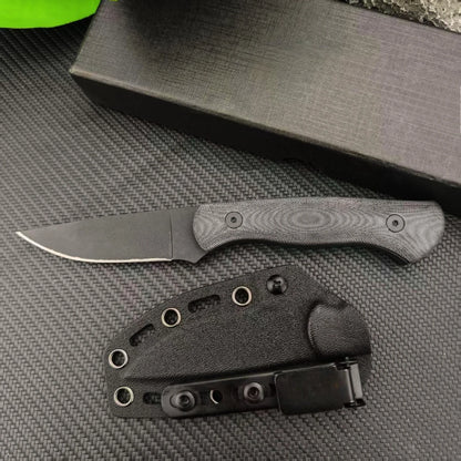 Outdoor Camping Jungle Adventure EDC Multifunctional Fixed Blade Knife, Wild Hunting Exploration 8Cr13Mov Blade G10 Handle Tool