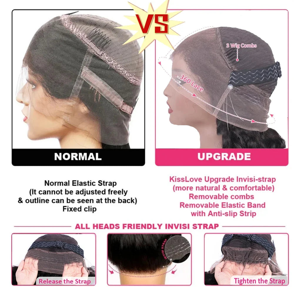 Peruca lace 360 cabelo humano cacheado HD - alta densidade 250%