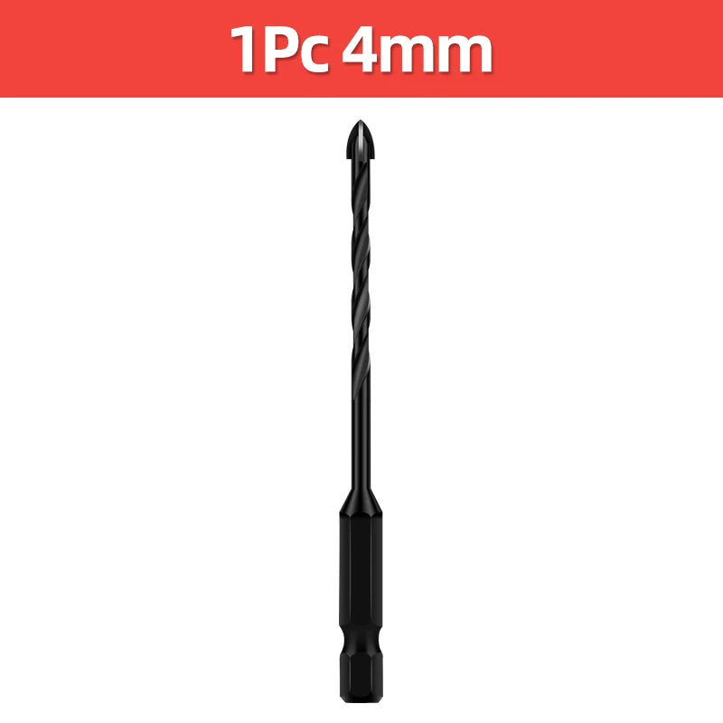 Cross Hex Drill Bit Set For Concrete Porcelain Tile Glass Metal Professional Multifunction Drill Bits Kit Tools Carbide Drills