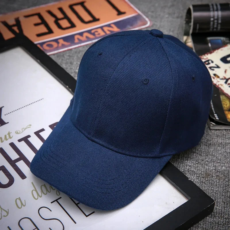 Solid Color Baseball Caps for Women Men Summer Sun Hats Adjustable Snapback Hats Unisex Street Hip Hop Hat Sun Visor Caps
