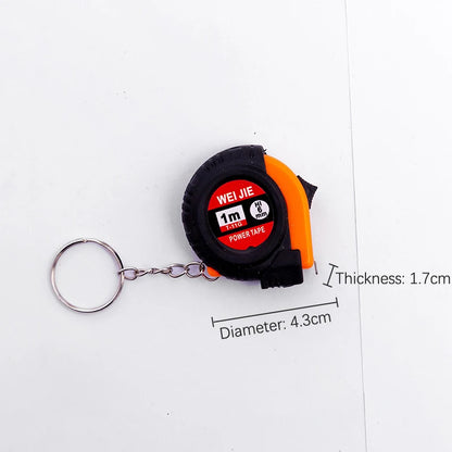 Mini Power Tape Measure Keychain Universal Pull Ruler Metric Tape Measure Retractable 1m Measuring Tape Meter Inch Tailor Tool