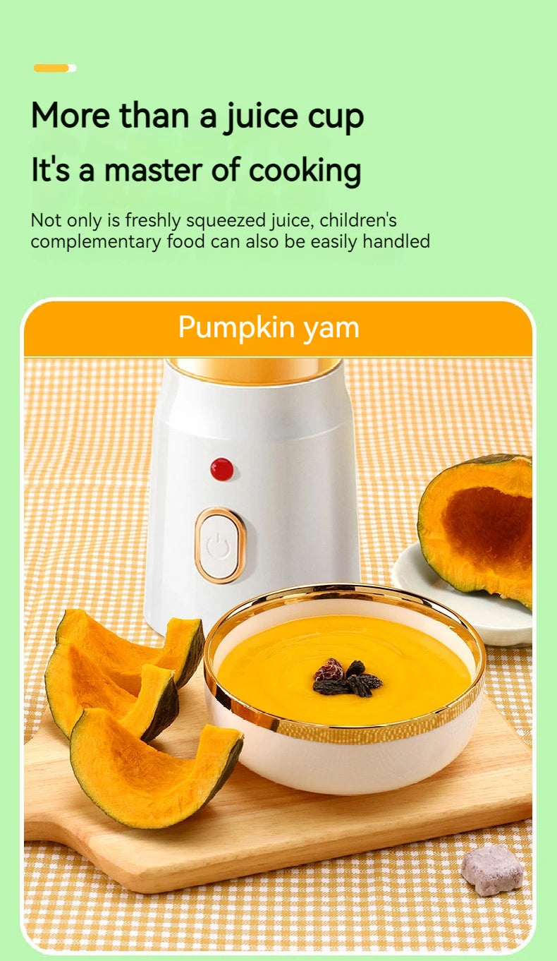 New Portable Automatic Juice Press Fruit Juice Blender USB Rechargeable Wireles Mini Juice Press Kitchen Tools Baby Food Blender