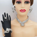 Women's Jewelry Sets Gold Plated Sprial Necklaces Simple Earrings Italian Fashion Rings Bracelets Wedding Accessories