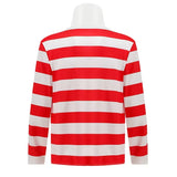 Wheres Waldo Cosplay Striped Shirt Youth Kids Wally Costume Shirt Glasses and Hat Socks Unisex Adults Christmas Cosplay Costumes