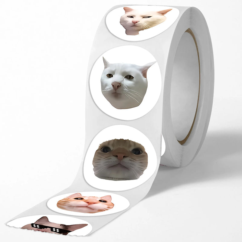 100pcs/500pcs Cartoon Meme Cat Stickers For School Reward Stickers Classroom Decor Encouragement Sticker For Student Teacher