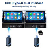 Wireless 2IN1 CarPlay Android Auto Wireless Supermini Box Adapter Plug And Play Dongle Bluetooth WiFi Fast Connect
