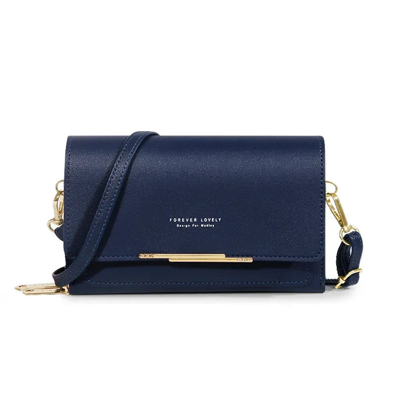 Nuevos bolsos de piel sintética para mujer, multifuncionales, de gran capacidad, tipo bandolera, a la moda, para teléfono