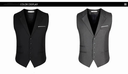 M-6XL Dress Vests For Men Slim Fit Mens Suit Vest Male Waistcoat Gilet Homme Casual Sleeveless Formal Business Jacket Plus Size