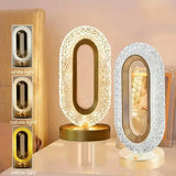 3D Crystal Touch Control LED Night Light for Kids Bedroom - USB Rechargeable Color Changing Square Star Moon Shapes Lamp