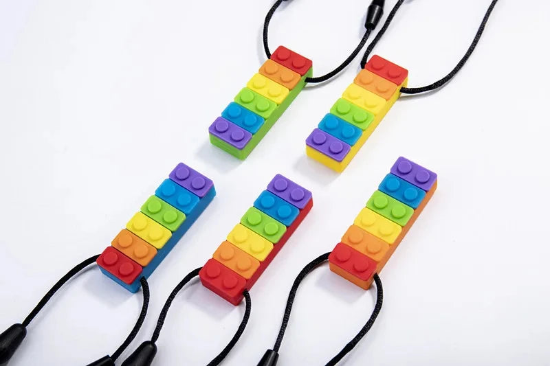 Silicone Baby Teether Toy, Colorful Toys, Christmas Teethers, Autism Sensory Chew, Oral Motor Therapy Tools, Teething Necklace