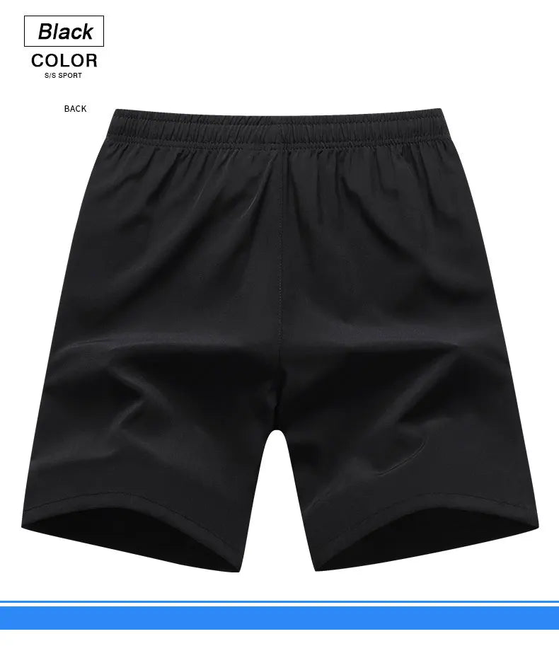 Summer Running Sports Shorts Men Breathable Beach Shorts Ice Silk Comfortable Elastic Waist Fitness Basketball Short Sportswear