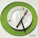 Round Placemats Set, Braided Circle Place Mat, Washable Table Mats for Kitchen Dining Table, Mixed Color Non-Slip Place Mats