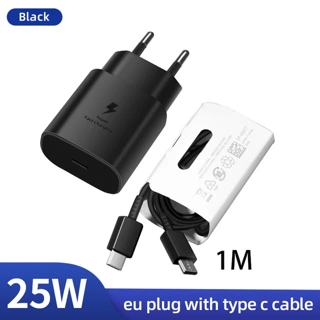 Cargador de pared Samsung PD de 45 W, carga superrápida, original de EE. UU., cable USB C a tipo C de 5 A, para Galaxy S25, S24, S23, S22 Ultra, A54, A53 y Note20.