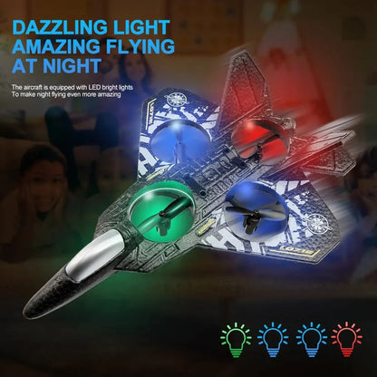 Avión RC L0712 de 2,4 G, avión de control remoto con sensor de gravedad, planeador y luz de espuma EPP para niños.