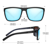ZENOTTIC Polarized Sunglasses for Men Shades Lightweight TR90 Frame UV400 Protection Square Outdoor Travel Driving Sun Glasses