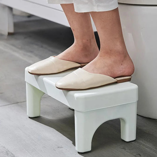 Taburete plegable para baño, 36 x 20 cm, color blanco