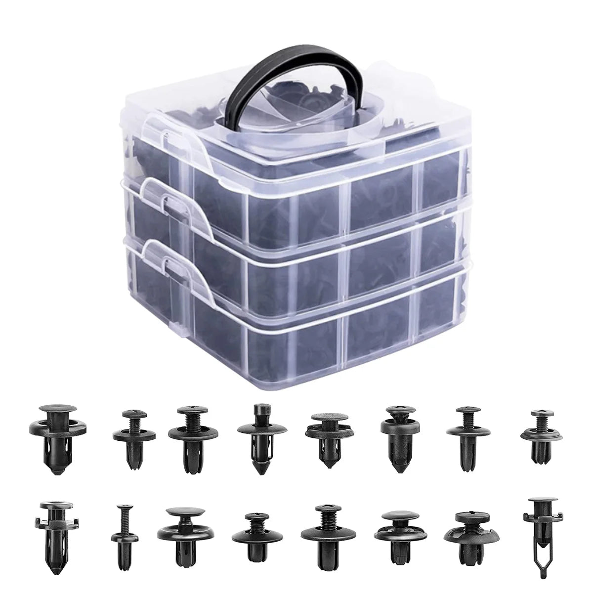 Auto Plastic Bumper Fastener Rivet Retainer Push Type Engine Cover Fastener Fender Car Door Trim Panel Clip