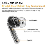 QCY MeloBuds Pro Adaptive Hybrid Active Noise Cancelling Wireless Earbuds 46dB Bluetooth 5.3 LDAC Hi-Res Audio 34H Earphones