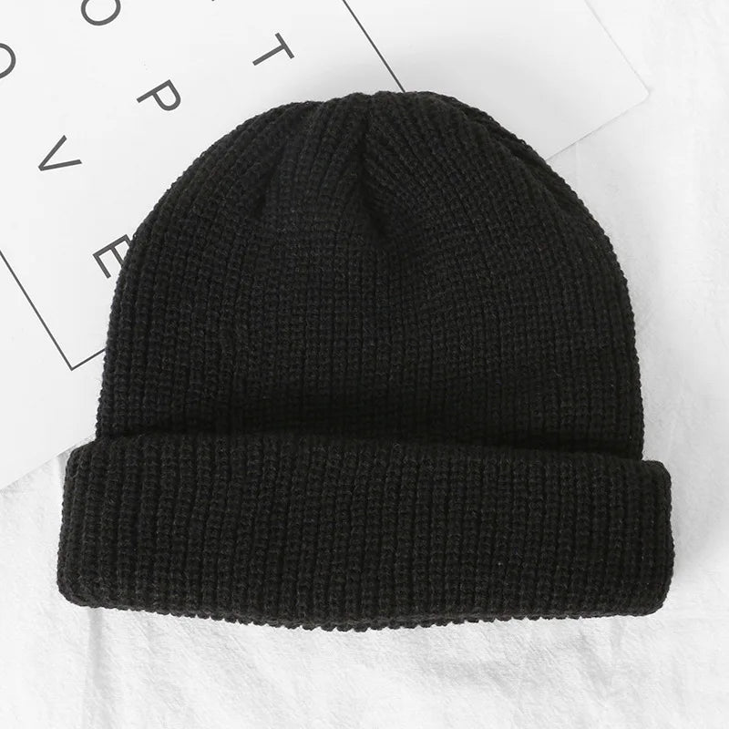 Custom Logo Beanie, Men's Cap Your Embroidered Design Hats for Woman Winter Warm Skull Balaclava DIY Team Logo Elastic Knit Cap
