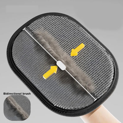 Reusable Electrostatic Pet Hair Removal Mitts Cat Dog Hair Collection Brush Sticking Device Home Hair Scraper Grooming Gloves