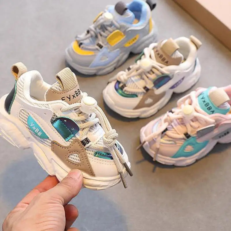 Zapatos para bebés y niños pequeños, talla 21-36, de malla transpirable, informales, antideslizantes