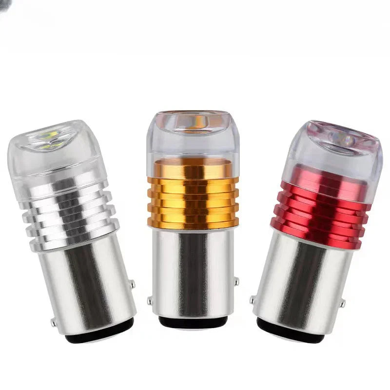 1/2pcs Strobe Car Turn Signal Light Motorcycle Tail Brake Light Flashing Lamp LED Warning Light Bulb Red Blinker Rear Taillight