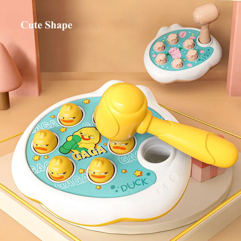 Duck/Frog/Pig Baby Toy Montessori Learning Game Educational Puzzle Gift for 12-24 Months Toddler Boy/Girl with Hammer