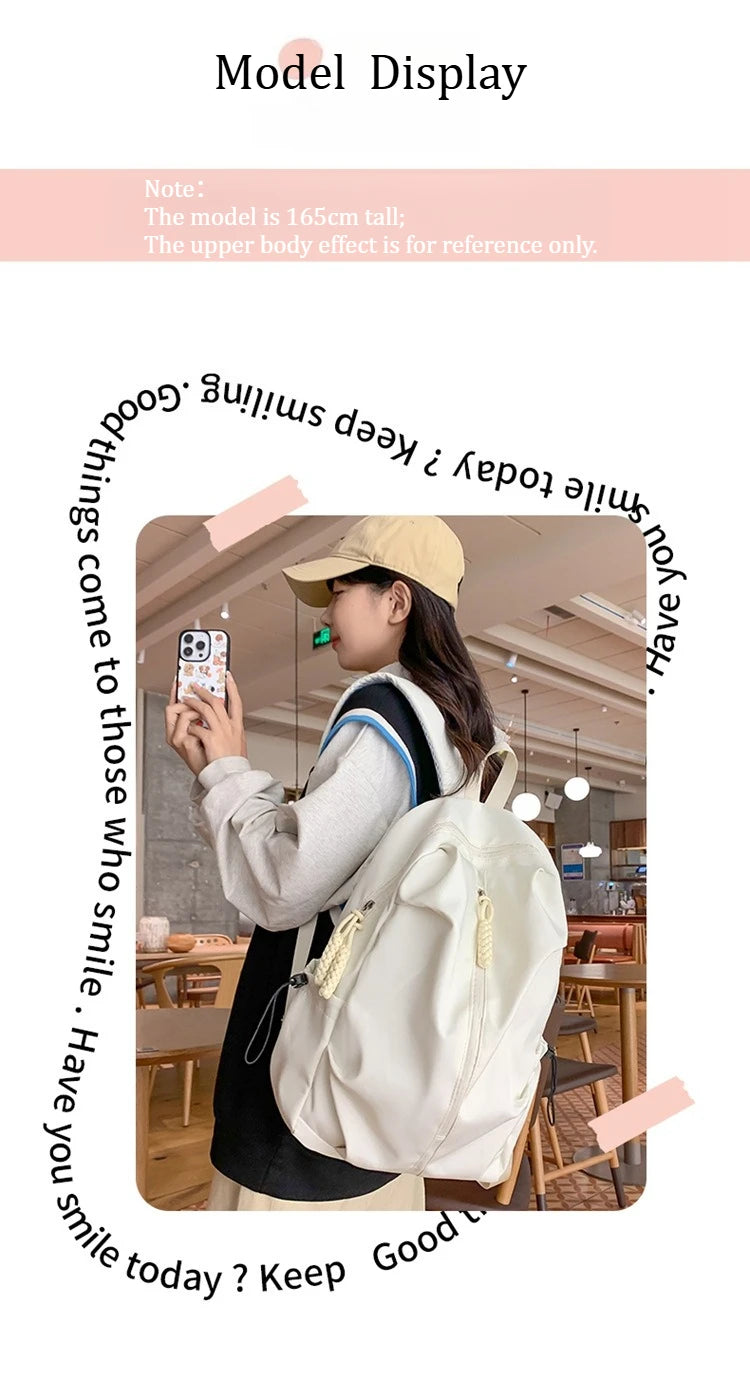 Large Capacity Schoolbag for Boys and Girls, High School and College Students, Simple Casual Sports Backpack, Fashion Travel Backpack