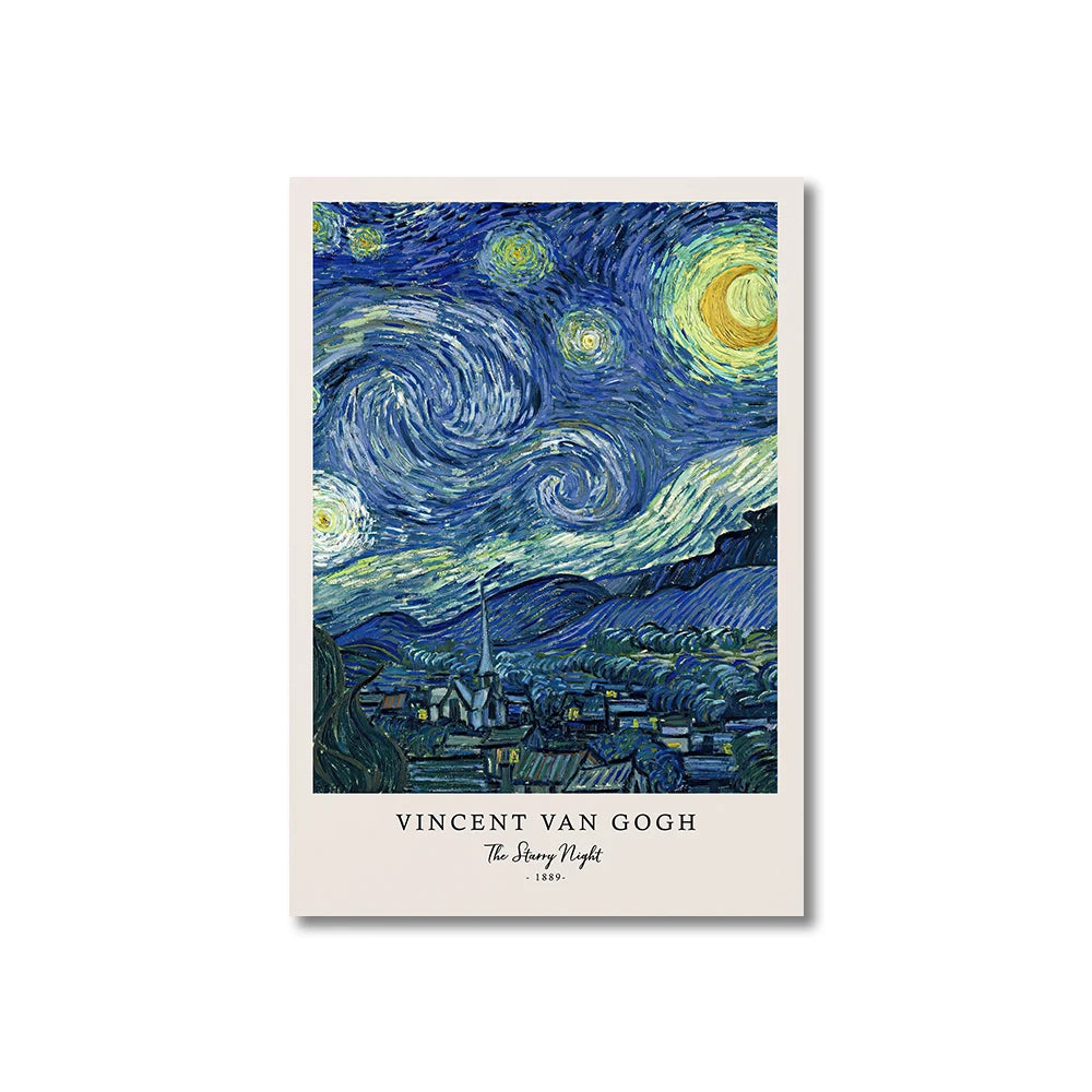 Vincent Van Gogh Writings Canvas Prints Painting Posters Great Work The Starry Night Poster Wall Art Living Room Bedroom Decor