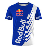 Summer New Red Bull T-shirt Men's Sports T-shirt Red Bull 3D Printed Short-sleeved Casual Oversized T-shirt Red Bull Clothing