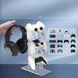 Universal 3-layer Controller Holder and Headphone Holder Game Accessories For PS5 PS4 Storage Holder Black, White, Transparent