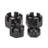 GB58 Fine Thread Carbon Steel Black M8~M42 Slotted Round Lock Hexagon Head Hex Slotted Castle Crown Nut Hexagon Slotted Nuts