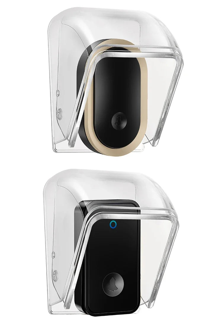 CACAZI PC Transparent Waterproof Cover for Wireless Doorbell Button Chime Outdoor Rain-cover Home Case Suitable for Most Buttons
