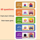 1set- House Logic Game Montessori Toys Creative Geometric Shape Spatial Imagination Intellectual Thinking Puzzle Games Kids Toy
