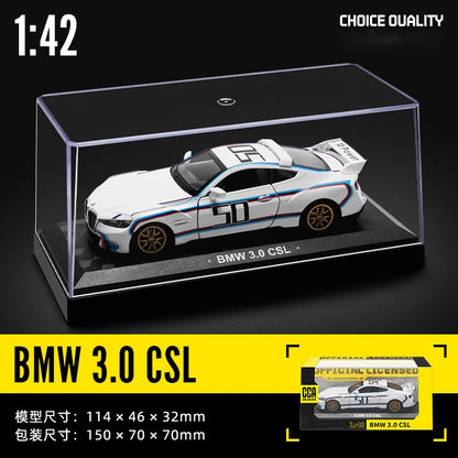 CCA 1:43 BMW Gulf Oil Station Shell Station McLaren Lamborghini Series Racing Alloy Car Model Toy Car Casting Pullback Function