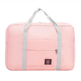 New Polyester Travel Handbag Large Capacity Waterproof Duffle Bag Solid Color Foldable Hand Luggage Shoulder Bag Women&Men