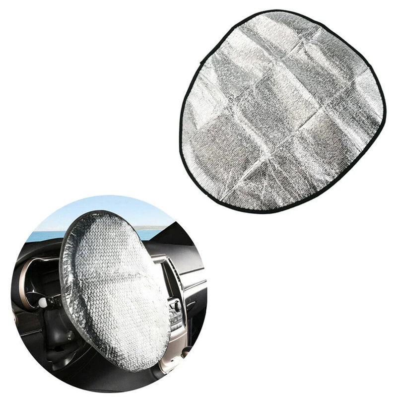 Universal Car Steering Wheel Sunshade Cover Foldable Shield Car Steering Wheel Reflective Interior Accessories Steering Covers