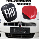 1pcs 3D black 9cm 7.5cm 7cm Epoxy Car Front Front grill Rear Bumper tail door trunk Emblem sticker styling Accessories For FIAT