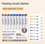 9/144 Colors Acrylic Paint Art Marker Pen DIY Painting Drawing for Card Ceramic Stone Mug Glass Fabric Clothes Art Supplies